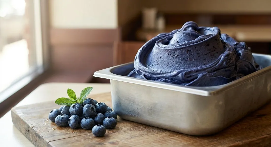 Blåbärsgelato